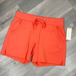 Sonoma  Cotton Knit Drawstring Sweat Shorts Coral Orange‎ Small Photo 2
