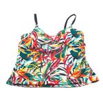 Apt. 9  Tankini Top Tummy Control Molded Cups Floral White Colorful 2X Photo 0