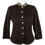 Michael Kors  Brown Gold Button Beaded Blazer Coat Jacket Size 6 Photo 8