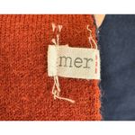 Mer Sea Burnt Orange Sleeved Fringe Heavy Knit Cotton Sweater Wrap Shawl OS Size L Photo 5