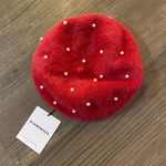 ASOS Red Pearl Embellished Wool Beret | NWT from Photo 1