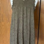 Bohme  Olive Print Sleeveless Smocked High Neck Dress Size M Photo 2
