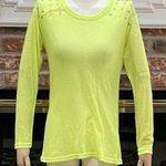 Audrey Ann neon yellow sweater with grommets / S / Excellent condition Photo 0