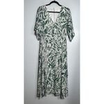 Ba&sh  Vee Wrap-effect Midi Lady Dress Size Small Green White NEW Animal Print Photo 1
