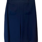 ZARA  Women’s Navy Blue Pleated Pocket Skirt Career Size Large Photo 0