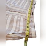 Tahari Beige & White Linen Striped Shorts Women’s Size S Photo 3