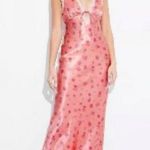 Wild Fable  Pink Floral Maxi Dress Lace Trim  
Satin Slip Evening Party Dress Large Photo 0