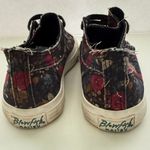 Blowfish Malibu Floral Print Zip Lace Up Sneakers Sz 7‎ Distressed Rugged Skater Black Photo 3
