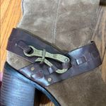 Jessica Simpson Suede Knee High Lanasi Boots Brass Buckle Womens 7.5 Photo 4