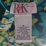 R&K Originals, spring, summer dress. Art deco floral Size 16, greens, yellow and Green Photo 4