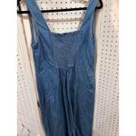 Old Navy  Denim Square Neck Smocked Back Midi Dress Blue Size M Photo 7