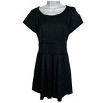 Urban Outfitters OUTFITTERS SILENCE & NOISE Charcoal Denim Raw Hem Skater Dress EUC Small Photo 1