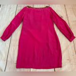 Trina Turk  Women Hot Pink Silk Dress Size 6 Sequin Shift Long Sleeve READ Photo 8