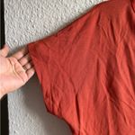 ZARA  Women’s Colorblock V-Neck Top Size M Rust Orange White Photo 2