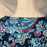 Chico's Paisley Floral 3/4 Sleeve Blouse Womens XL Spring Preppy Bright Photo 10
