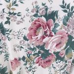 Vintage 90s Floral Knee Length Cottagecore Handmade Dress Cream Lace Collar Multiple Size M Photo 3