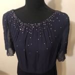 Navy Sparkle Dress Blue Size 10 Photo 1