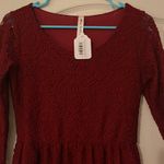 Vanilla Bay NWT Vanilla Bean Burgundy Dress with lace detail Photo 1