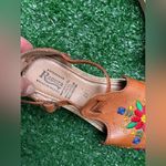 Brown Floral Embroidered Women's Leather Mexican Huarache Sandals Size 6 Photo 11
