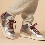 Isabel Marant  Edrew metallic sneakers Sz 6.5 pink silver Photo 0