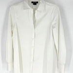 Paperwhite 3/4 Sleeve Collared Button Down Tunic Top White Size 4 Photo 0