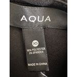 AQUA  Black Long Sleeve Rhinestone Fringe Crop Top‎ Womens XS Photo 8