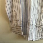 Faherty Top Malibu Linen Button Up Shirt in Pier Stripe Blue & White Sz S NWT Photo 10