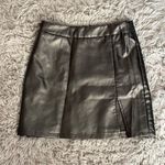 SheIn Black Leather Skirt Photo 0