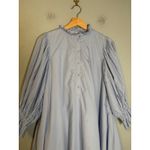 Sovere Pleat Smock Mini Shirt Dress Powder Blue Size XS Party Photo 3