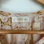 Stine Goya Lydia Silk Long Sleeve Midi Dress size Large Floral Drawstring Waist Yellow Photo 10