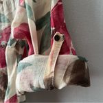 Chloé Chloe Multicolor Floral Blouse - Cream, Red, and Brown Photo 4