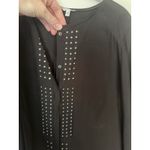 Gerard Darel  Womens Black Semi Sheer Long-Sleeve Blouse Shirt Top Size 36 Silk Photo 8