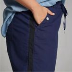 Anthropologie Maeve Tenley Twill Track Pull On Pants In Navy Blue Size XL Photo 6