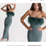 House Of CB  'Juliene' Eucalyptus‎ Maxi Dress NWOT strapless size XL Photo 3