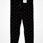 Revolve NWT Plush Heart Print Pajama Set Waffle Knit Women's Black Size Small Photo 5