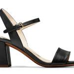 Cole Haan Josie Block Heel Sandals – Black Leather – Women’s 7B – New Photo 0