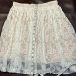 potter's pot Potter's‎ Pot Cream Lace Pleated Skirt Lined Womens Size S Romantic Feminine New Photo 10