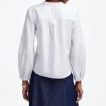 Madewell NWT White V-Neck Long Sleeve Top Shirt Blouse Size XXS Photo 1