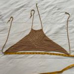 Tan crochet halter top Photo 4