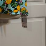 Vera Bradley  Lemon Grove Ribbed Pajama Shirt Top Green Yellow  12/14 Large NWT Photo 1