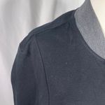 Alfani Black Zip Bomber Jacket‎ Sweatshirt Small Cotton Knit Grey Pockets New Photo 12