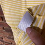 Everlane New  Yellow Stripe Short Sleeve V-Neck Cotton T-Shirt Women's Size XS Photo 2