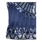 Elegant Blue and Silver Patterned Dress Size M Photo 1