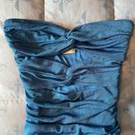 Hello Molly  Strapless Blue Dress Photo 3