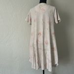 Ribbed floral zip up pajama dress w/ pockets Pink Size M Photo 4