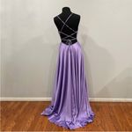 La Femme 30662 Purple Lavender Lace Up Back Gown 0 Photo 3