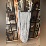 Quince NEW  100% European Linen Scoop Neck Midi Dress pinstripe adjustable straps Photo 8