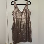 Lulus  Champagne Bronze Sequin‎ Dress - Size XL hoco prom Photo 1