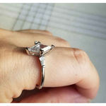 Boutique NEW Women's Marquis Platinum Plated Simulated Diamond Band‎ Ring Size 7 Photo 5