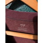 Aerie  Red Fleece Lined Crewneck Sz Small Oversized Photo 1